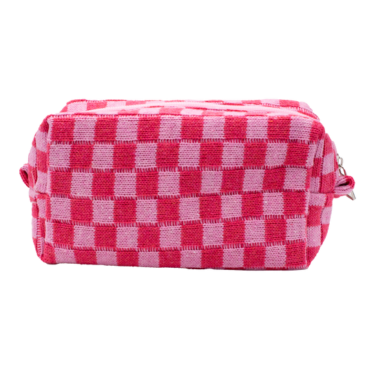 Checkered Zipper Pouch