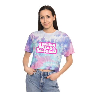 Looking Like A Hot Snack Women's Tie-Dye Crop Tee