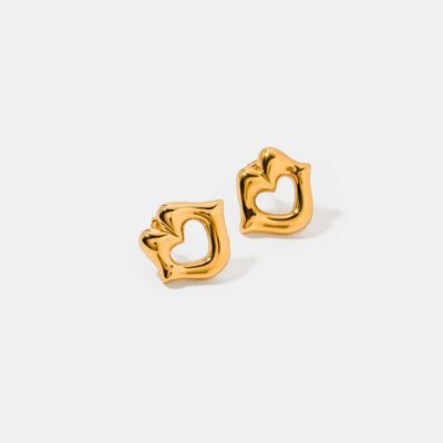 Lips 18K Gold-Plated Stud Earrings