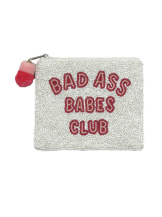 Bad Ass Babes Club Beaded Coin purse