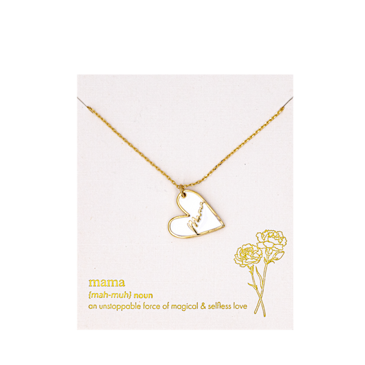 Mama Heart Drop Necklace